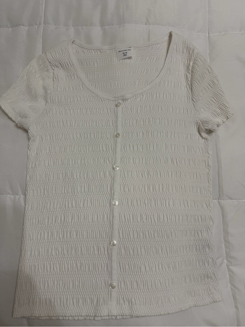 abercrombie kids White Smocked Top